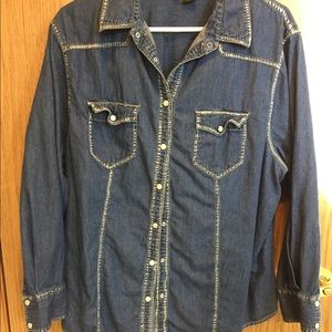 Women’s Denim Blouse- Sandra Ingrish Size 20W